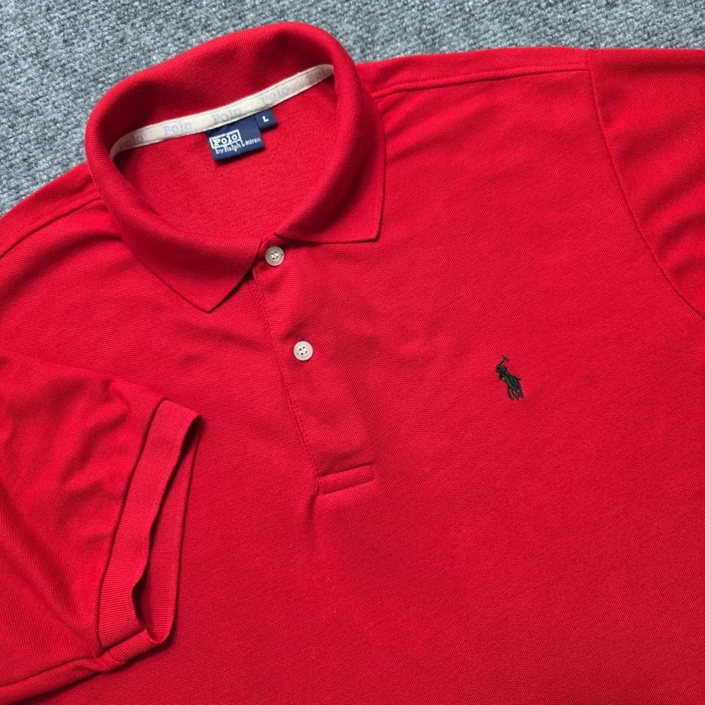 Polo Ralph Lauren Men's Red Short Sleeve Cotton Pique Polo Shirt Size Large L